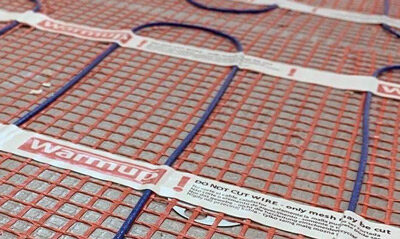Elektrische vloerverwarming matten op elektriciteit