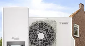 Oud huis met een hybride warmtepomp