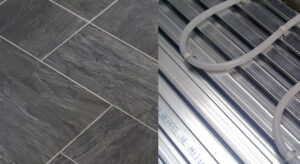 Zwaluwstaartplaten met vloerverwarming